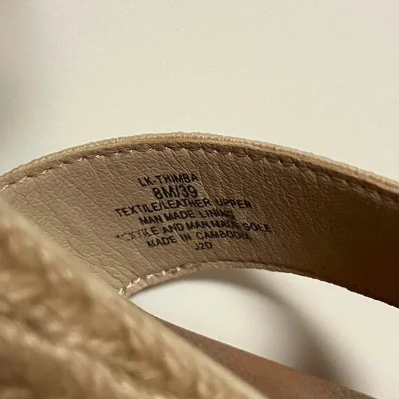 Lucky Brand Thimba Natural Sandals, Size 8, Women's Shoes, Ankle Wrap Espadrille - Picture 12 of 12